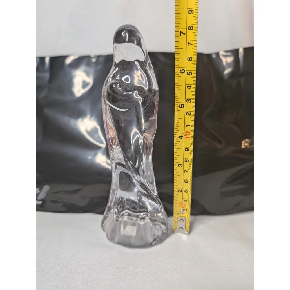 Vintage Clear Crystal‎ Madonna Mary with Baby Jesus Figurine 7.25 in